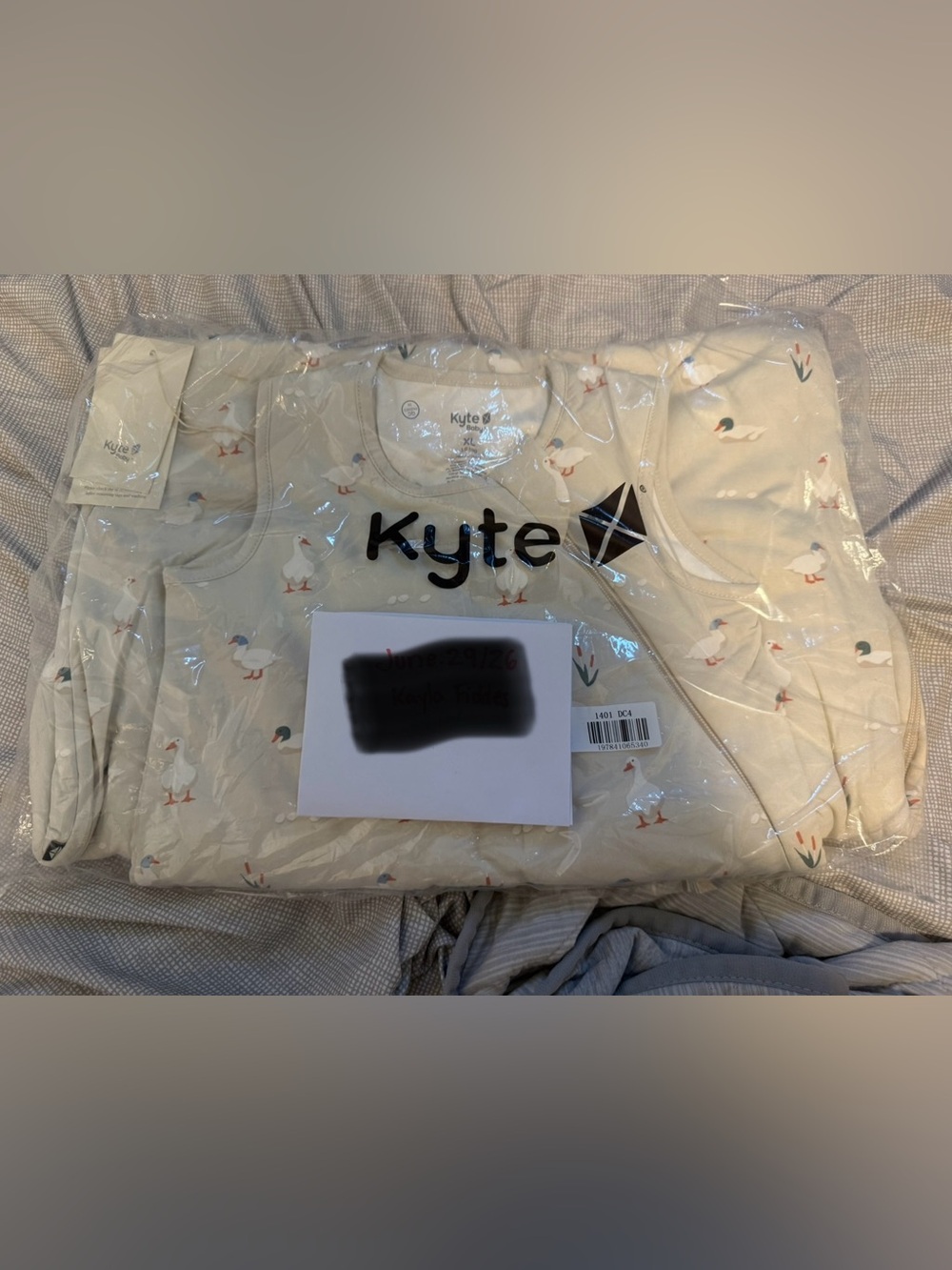 Kyte BABY XL 1.0 tog Cream Duck Print Sleep Sack